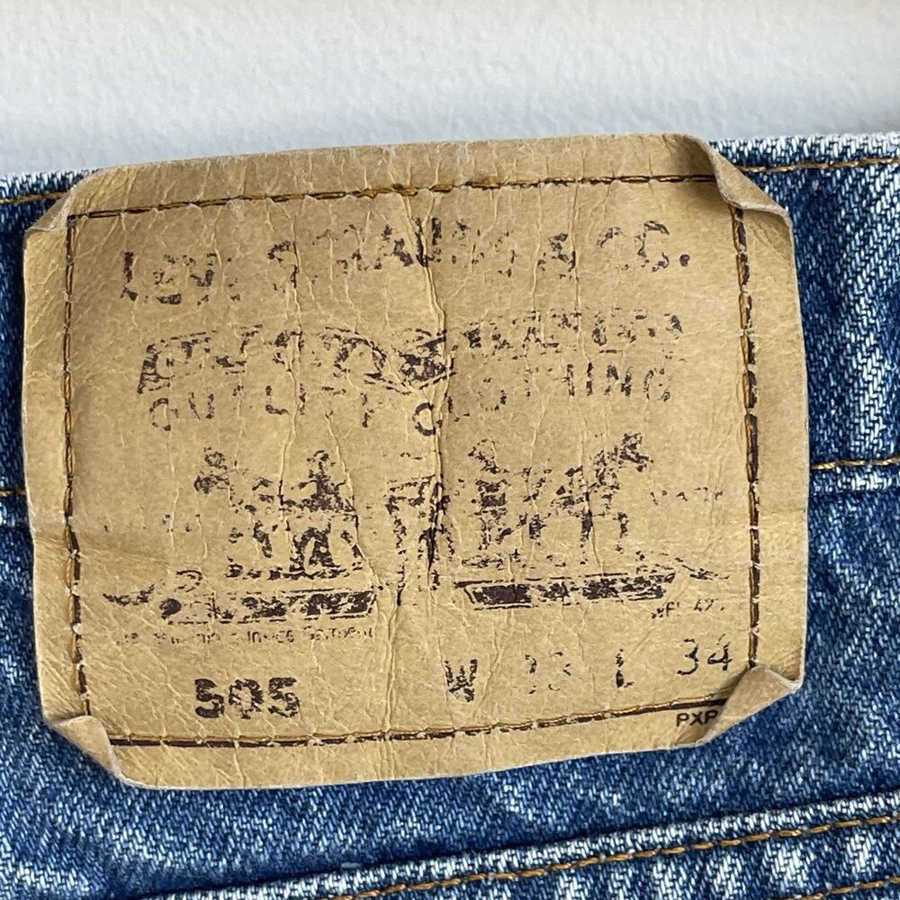Vintage Orange Tab 80s Levis 505 Jeans Men's 30 x 30 Straight Leg Blue USA - Picture 6 of 15